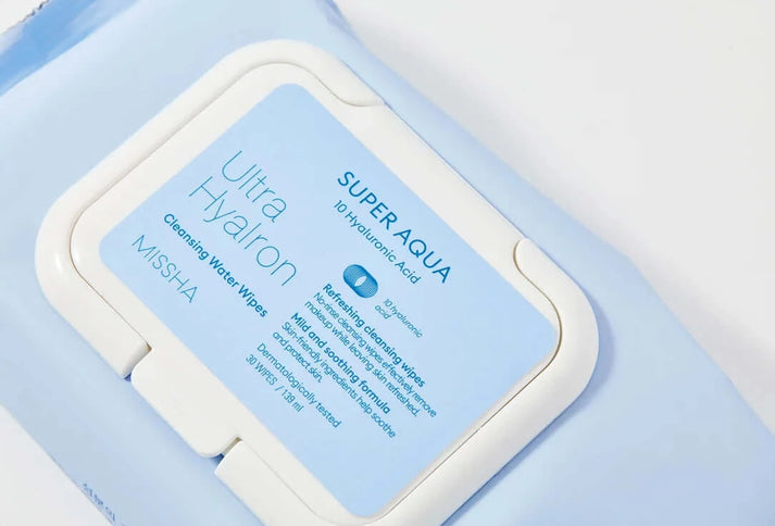 Attīrošās salvetes Missha Super Aqua Ultra Hyalron Cleansing Water Wipes  MISSHA   