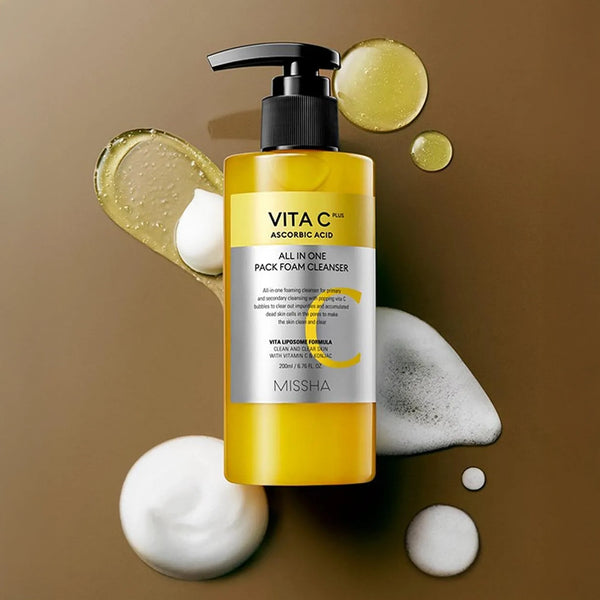 Burbuļputas sejas mazgāšanai Missha Vita C Plus All In One Pack Foam Cleanser