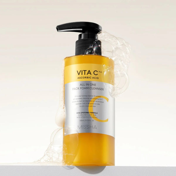 Burbuļputas sejas mazgāšanai Missha Vita C Plus All In One Pack Foam Cleanser