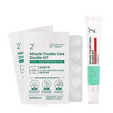 Kompleksa problemātiskas ādas kopšana ar diviem līdzekļiem Numbuzin No.2 Miracle Trouble Care Double Kit  Numbuzin   