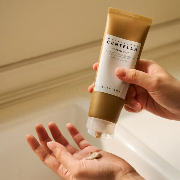 SKIN Madagascar Centella Ampoule Foam Valomosios ampulių valymo putos su centelos ekstraktu