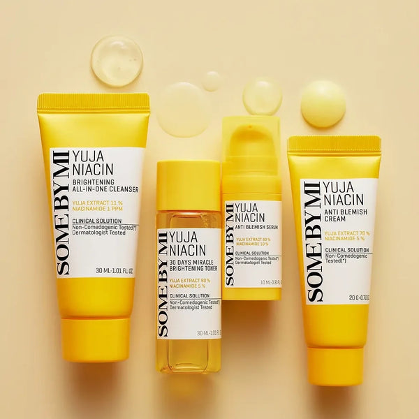Komplekts miniatūru ar yuzu priekš toņa izlīdzināšanai Some By Mi Yuja Niacin 30 Days Brightening Starter Kit