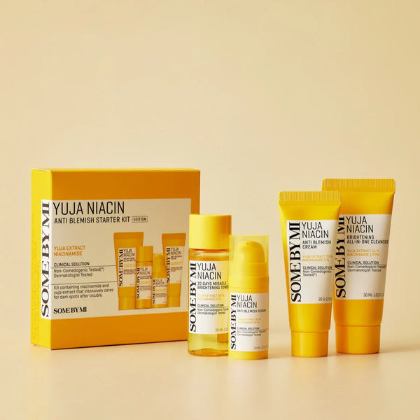 Komplekts miniatūru ar yuzu priekš toņa izlīdzināšanai Some By Mi Yuja Niacin 30 Days Brightening Starter Kit