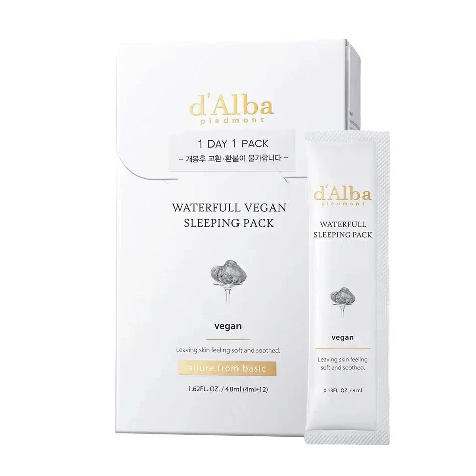 Gelveida nakts maska d'Alba Waterfull Vegan Sleeping Pack