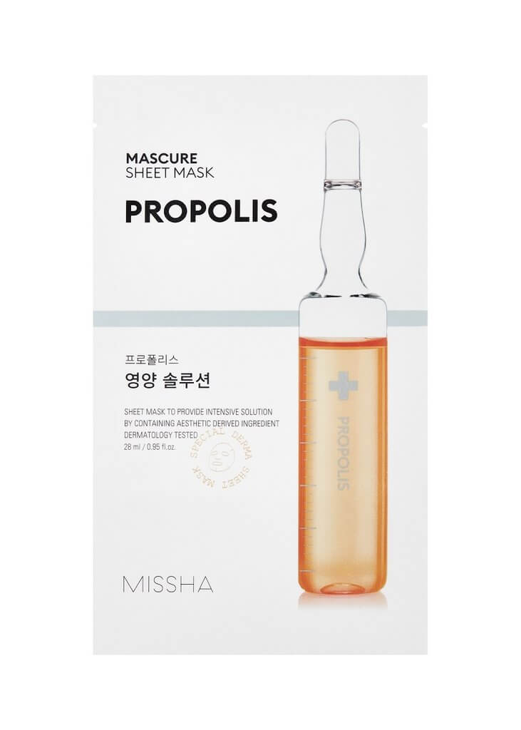Sejas maska Missha Mascure Nutrition Solution Sheet Mask Propolis