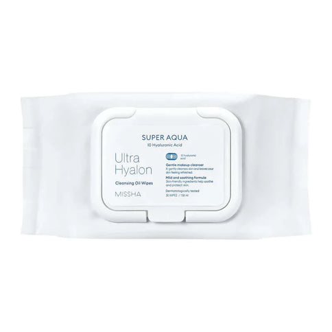 Tīrīšanas salvetes MISSHA Super Aqua Ultra Hyalron Cleansing Oil Wipes  MISSHA 30 psc.  